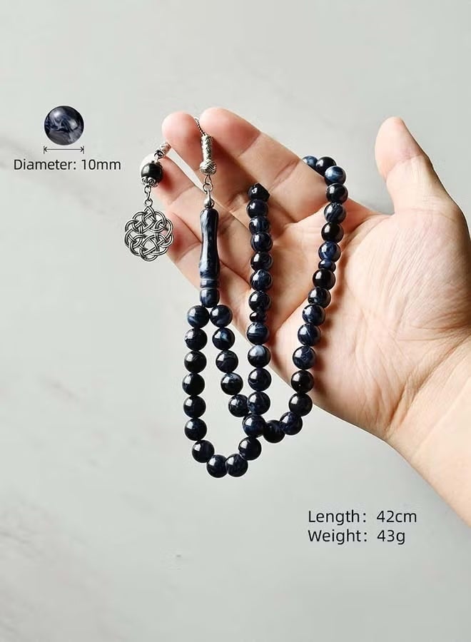 Hoasis Prayer Beads Tasbih – 10 mm 45 Beads High Quality Turquoise Worship Misbaha - Image 3